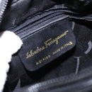 Salvatore Ferragamo Vala Shoulder Bag Leather Black Gold Auth BA5416-16