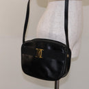 Salvatore Ferragamo Vala Shoulder Bag Leather Black Gold Auth BA5416-22