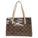 Salvatore Ferragamo Tote Bag Vinyl Brown Auth BA5417-2