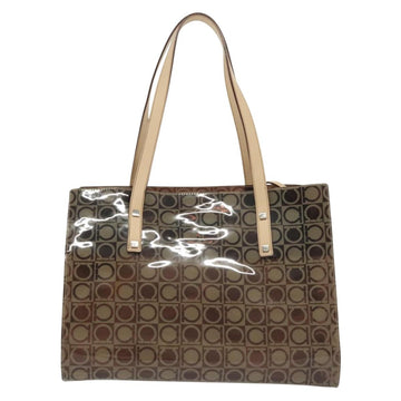 Salvatore Ferragamo Tote Bag Vinyl Brown Auth BA5417 - 0