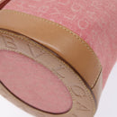 BVLGARI Logo Mania Be Zero One Hand Bag Canvas Red Gold Auth BA5419-15