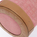 BVLGARI Logo Mania Be Zero One Hand Bag Canvas Red Gold Auth BA5419-9