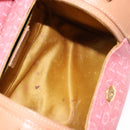 BVLGARI Logo Mania Be Zero One Hand Bag Canvas Red Gold Auth BA5419-11