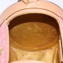 BVLGARI Logo Mania Be Zero One Hand Bag Canvas Red Gold Auth BA5419-19