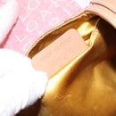 BVLGARI Logo Mania Be Zero One Hand Bag Canvas Red Gold Auth BA5419-12