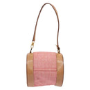 BVLGARI Logo Mania Be Zero One Hand Bag Canvas Red Gold Auth BA5419-2