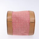 BVLGARI Logo Mania Be Zero One Hand Bag Canvas Red Gold Auth BA5419-5