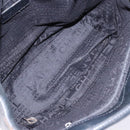 CHANEL Choco Bar COCO Mark Hand Bag Canvas Black Silver CC Auth BA5420-16