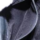 CHANEL Choco Bar COCO Mark Hand Bag Canvas Black Silver CC Auth BA5420-19