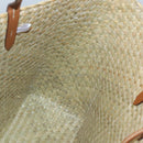 Jimmy Choo Studs Tote Bag Straw Beige Auth BA5421-11