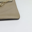 Chloe Fay Shoulder Bag Suede Leather Beige Gold Auth BA5423-14