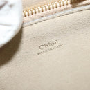 Chloe Fay Shoulder Bag Suede Leather Beige Gold Auth BA5423-18
