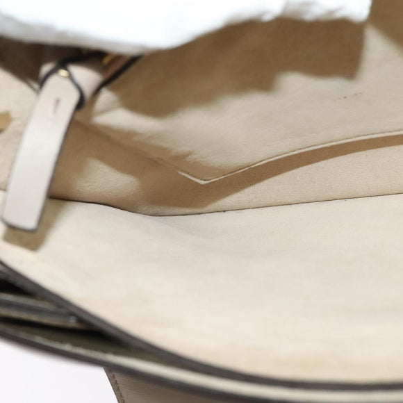 Chloe Fay Shoulder Bag Suede Leather Beige Gold Auth BA5423