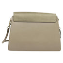 Chloe Fay Shoulder Bag Suede Leather Beige Gold Auth BA5423-2