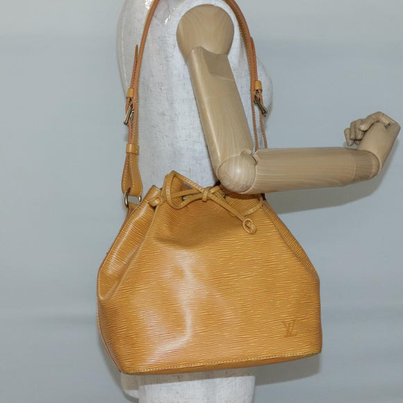 LOUIS VUITTON Epi Petit Noe Shoulder Bag Yellow M44109 LV Auth BA5425
