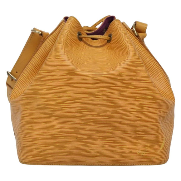 LOUIS VUITTON Epi Petit Noe Shoulder Bag Yellow M44109 LV Auth BA5425