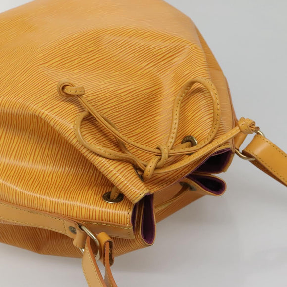LOUIS VUITTON Epi Petit Noe Shoulder Bag Yellow M44109 LV Auth BA5425