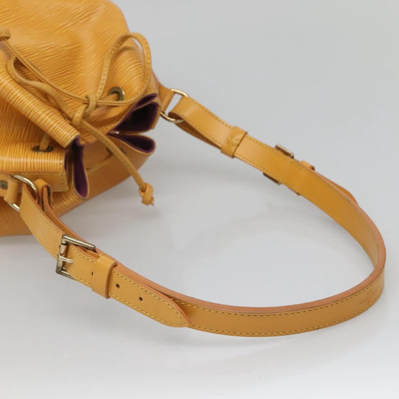 LOUIS VUITTON Epi Petit Noe Shoulder Bag Yellow M44109 LV Auth BA5425