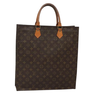 LOUIS VUITTON Monogram Sac Plat Hand Bag M51140 LV Auth BA5428