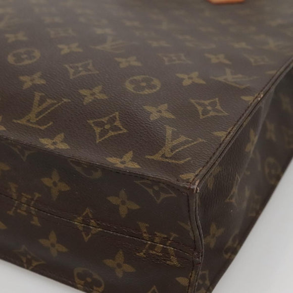 LOUIS VUITTON Monogram Sac Plat Hand Bag M51140 LV Auth BA5428
