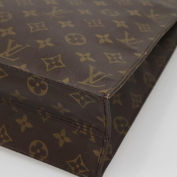 LOUIS VUITTON Monogram Sac Plat Hand Bag M51140 LV Auth BA5428