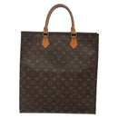 LOUIS VUITTON Monogram Sac Plat Hand Bag M51140 LV Auth BA5428-2