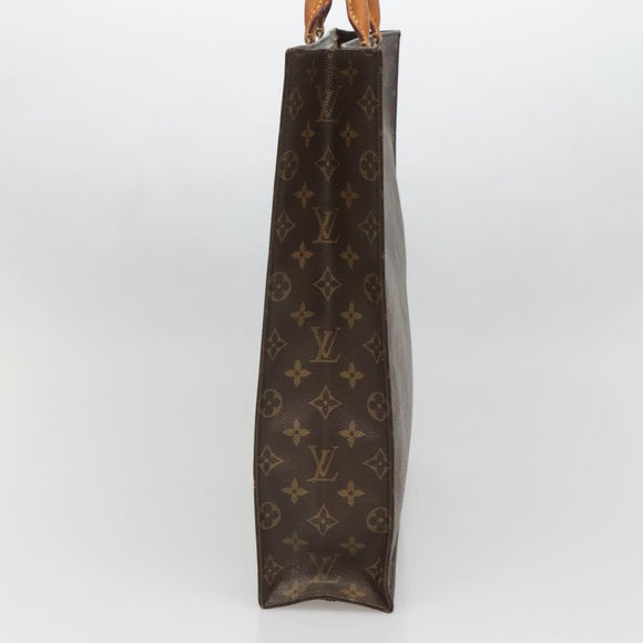 LOUIS VUITTON Monogram Sac Plat Hand Bag M51140 LV Auth BA5428