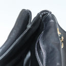 BALLY Quilted Chain Shoulder Bag Leather Black Gold Auth BA5432-19