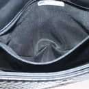 BALLY Quilted Chain Shoulder Bag Leather Black Gold Auth BA5433-21