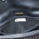 BALLY Quilted Chain Shoulder Bag Leather Black Gold Auth BA5433-12