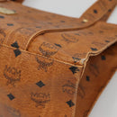MCM Logogram Vicetos Shoulder Bag PVC Brown Gold Auth BA5434-8