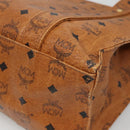MCM Logogram Vicetos Shoulder Bag PVC Brown Gold Auth BA5434-16