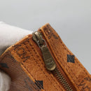 MCM Logogram Vicetos Shoulder Bag PVC Brown Gold Auth BA5434-9