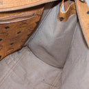MCM Logogram Vicetos Shoulder Bag PVC Brown Gold Auth BA5434-18
