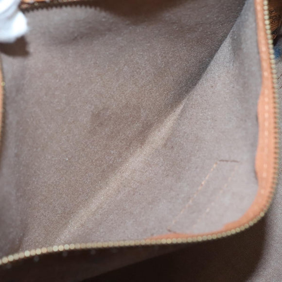 MCM Logogram Vicetos Shoulder Bag PVC Brown Gold Auth BA5434