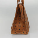MCM Logogram Vicetos Shoulder Bag PVC Brown Gold Auth BA5434-4