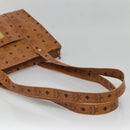 MCM Logogram Vicetos Shoulder Bag PVC Brown Gold Auth BA5434-7