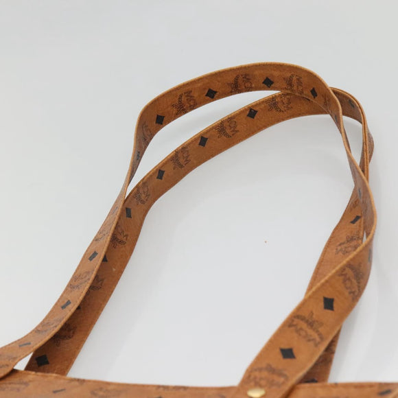 MCM Logogram Vicetos Shoulder Bag PVC Brown Gold Auth BA5434