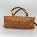 MCM Logogram Vicetos Shoulder Bag PVC Brown Gold Auth BA5434-5