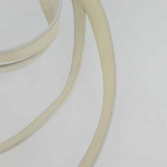 Salvatore Ferragamo Gancini Backpack Patent leather White Auth BA5435