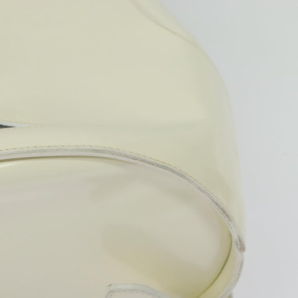 Salvatore Ferragamo Gancini Backpack Patent leather White Auth BA5435