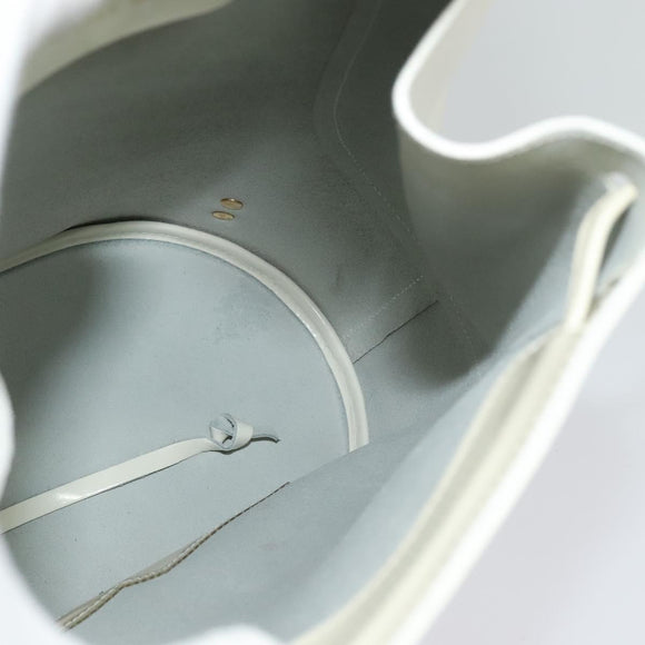 Salvatore Ferragamo Gancini Backpack Patent leather White Auth BA5435