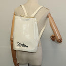 Salvatore Ferragamo Gancini Backpack Patent leather White Auth BA5435-21