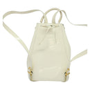 Salvatore Ferragamo Gancini Backpack Patent leather White Auth BA5435-3