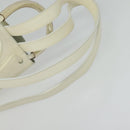 Salvatore Ferragamo Gancini Backpack Patent leather White Auth BA5435-9