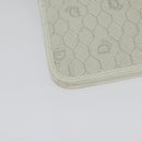 Christian Dior Honeycomb Canvas Chain Shoulder Bag PVC White Gold Auth BA5438-12