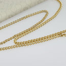 Christian Dior Honeycomb Canvas Chain Shoulder Bag PVC White Gold Auth BA5438-7