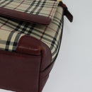BURBERRY Nova Check Shoulder Bag Canvas Beige Gold Auth BA5440-11