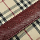 BURBERRY Nova Check Shoulder Bag Canvas Beige Gold Auth BA5440-14