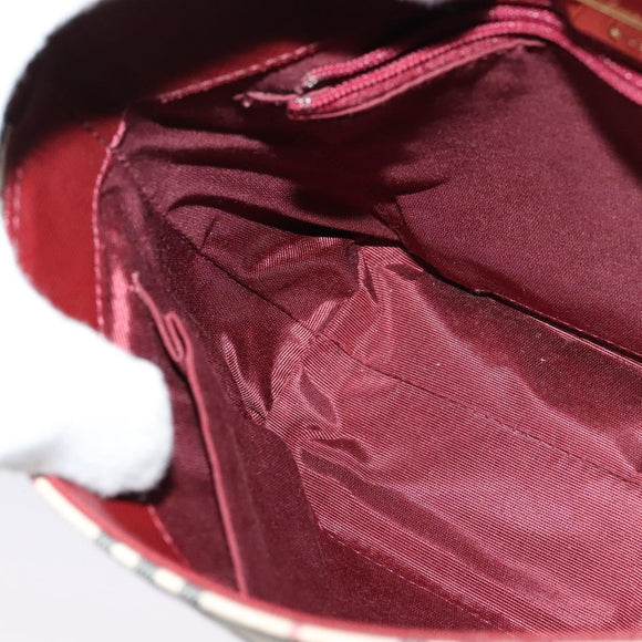 BURBERRY Nova Check Shoulder Bag Canvas Beige Gold Auth BA5440